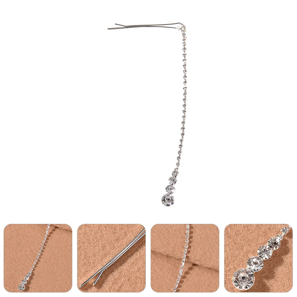 

Rhinestone Eyebrow Pendant Alloy Headdress Wedding Hair Clips Brides Rhinestones Frontlet Material Bridal Decoration