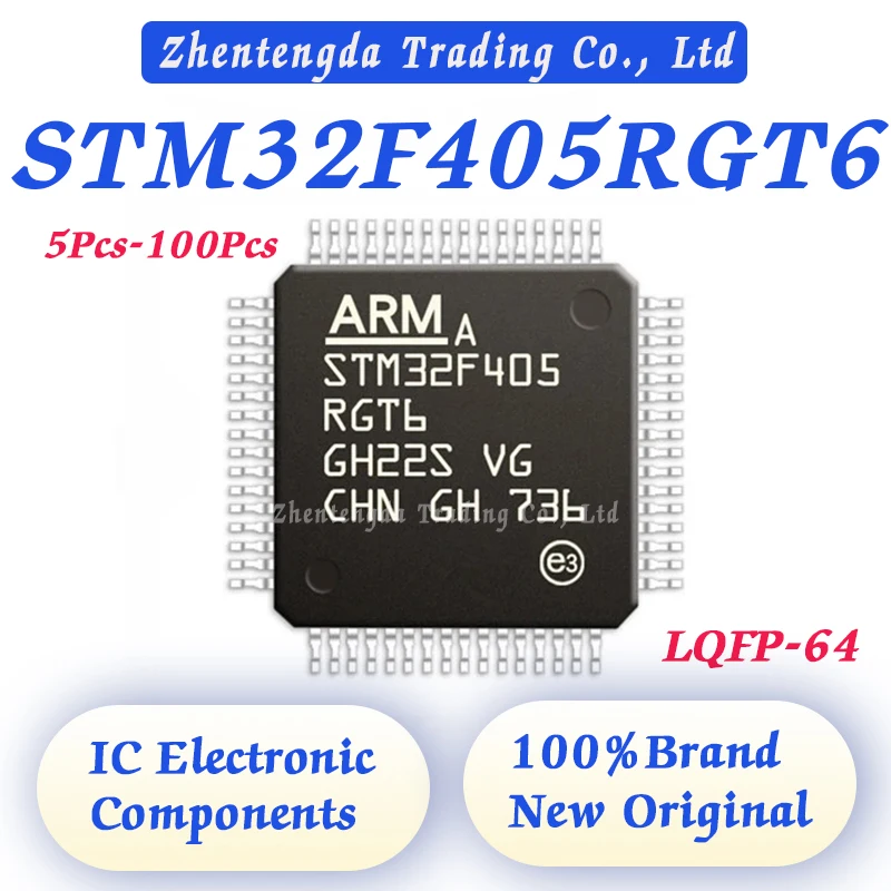 

5-100PCS New STM32F405RGT6 STM32F405RG STM32F405 STM32F STM32 IC MCU 32BIT 1MB FLASH LQFP-64 Chip