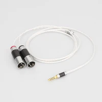 audiocrast hifi 8 cores occ silver plated 4 4mm balanced to dual 2x 3pin xlr balanced male audio adapter cable