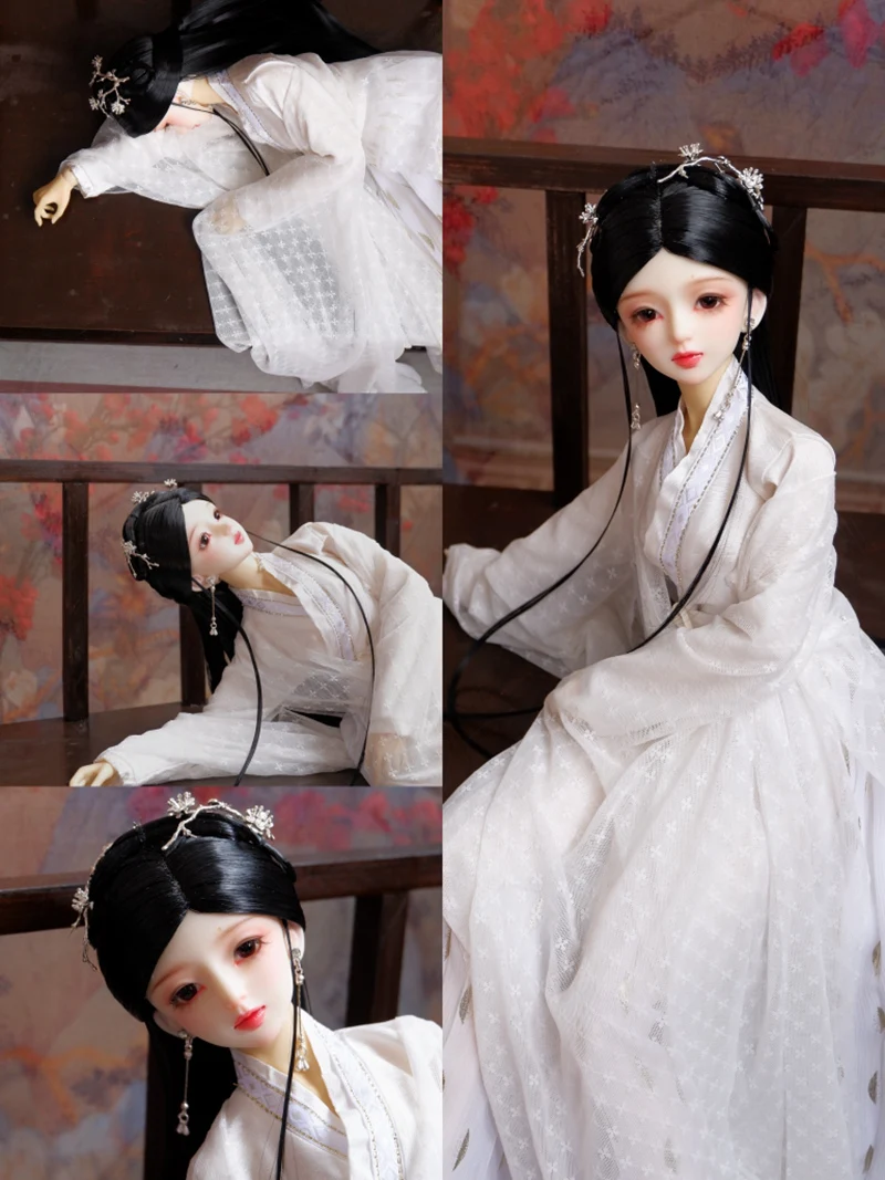 Эластичный парик для кукол BJD винтажные длинные волосы китайский стиль