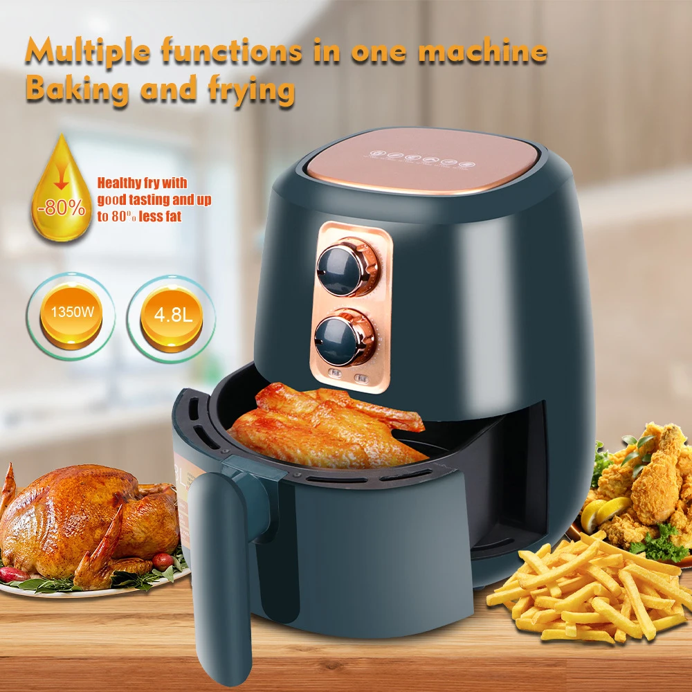 

Hot Air Fryer,5L Air Fryer Without Oil, Frying Pan Without Oil, Touch Panel, 6 Preset Programs, Automatic Shutdown, 1350W 220V