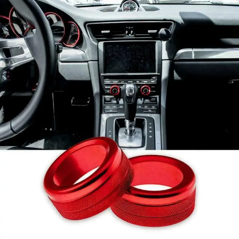 

Volume Knobs Covers 2pcs Accessories For Porsche 911 Parts Radio Switch Car Cayenne Macan 718 Interior Durable