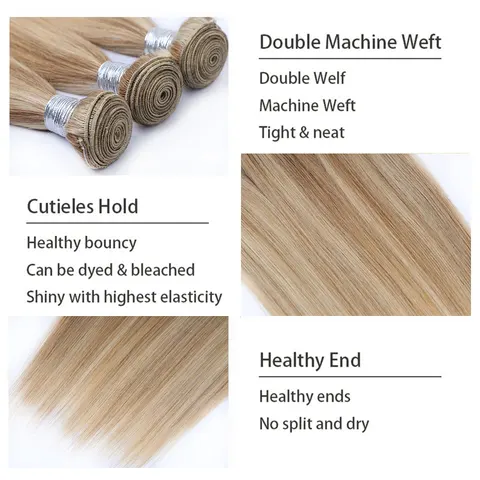 Блестящие человеческие волосы P27/613, блестящие прямые волосы с эффектом омбре, светлые, блестящие прямые искусственные волосы длиной 30 дюймов, наращивание человеческих волос