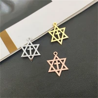 5pcslot for women men star pendant stainless steel silver star used for jewelry earrings pendant necklaces bracelet accessories