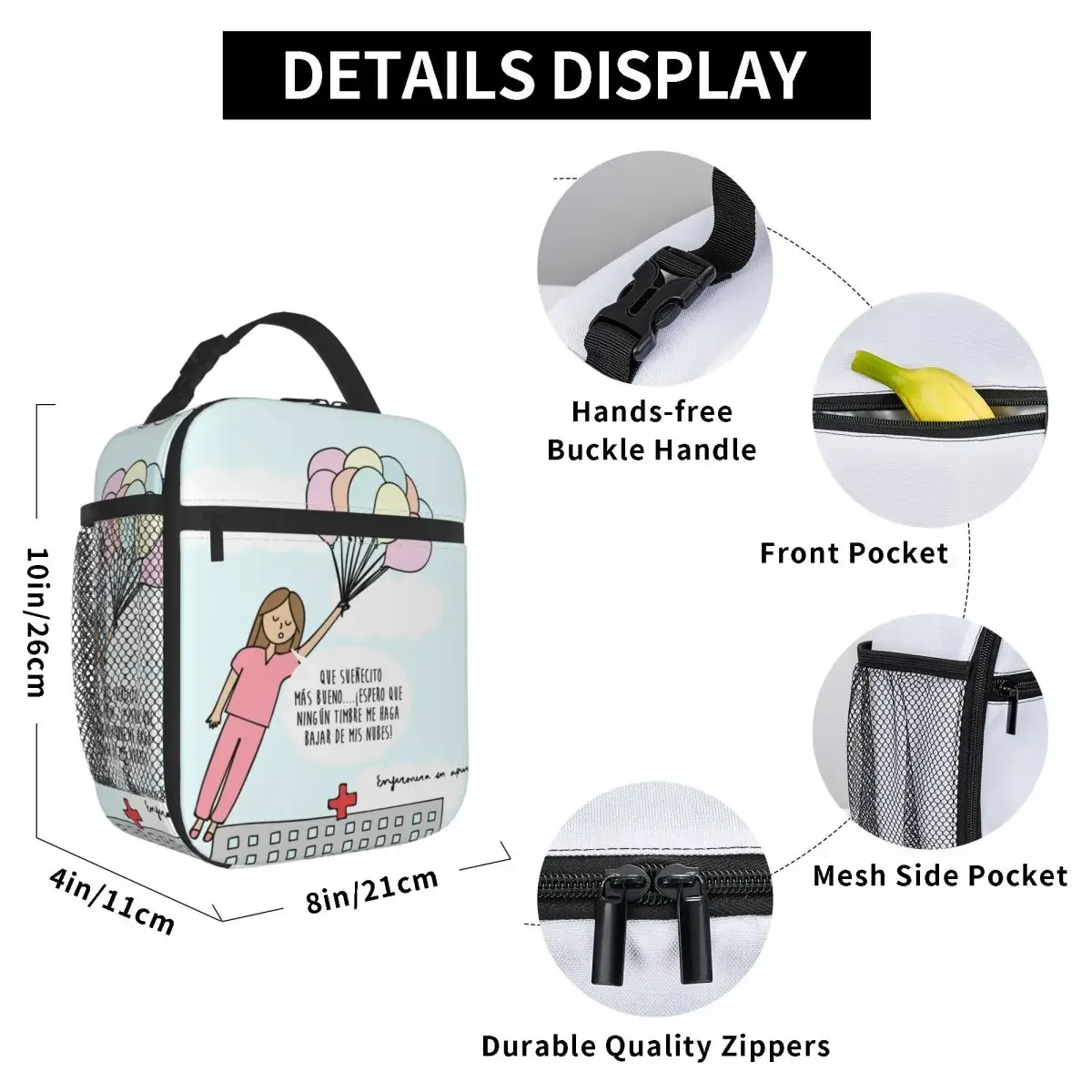 Медицинская изолированная сумка для обеда врачей и медсестер водонепроницаемая