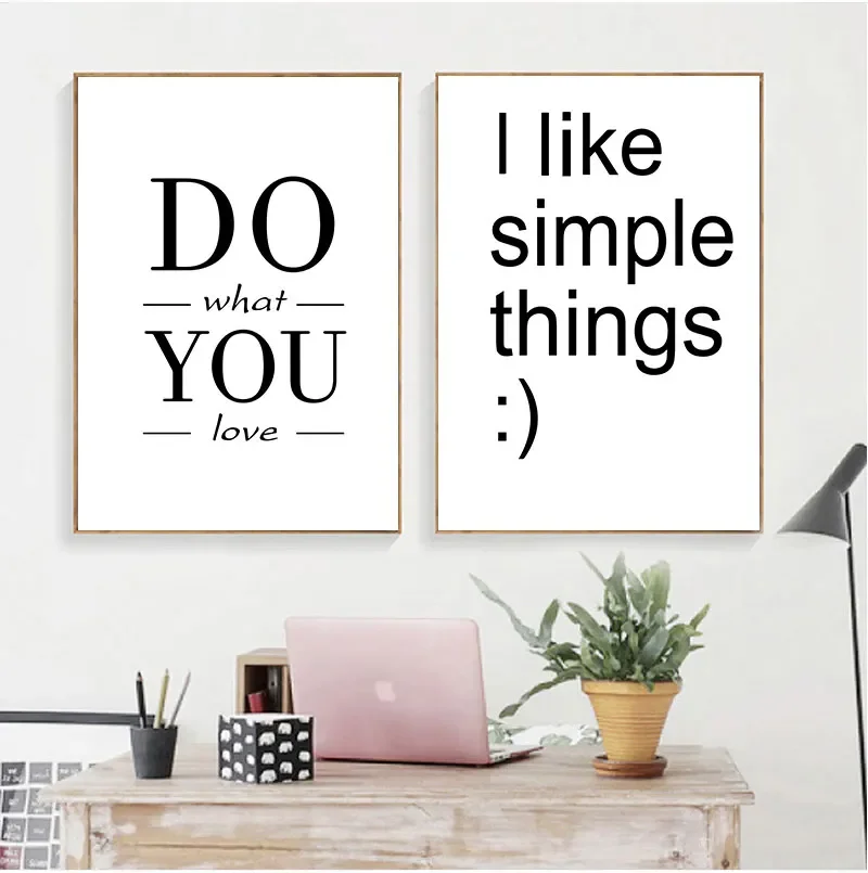 Современный стиль холст с принтом Живая любовь смех вдохновляющая цитата