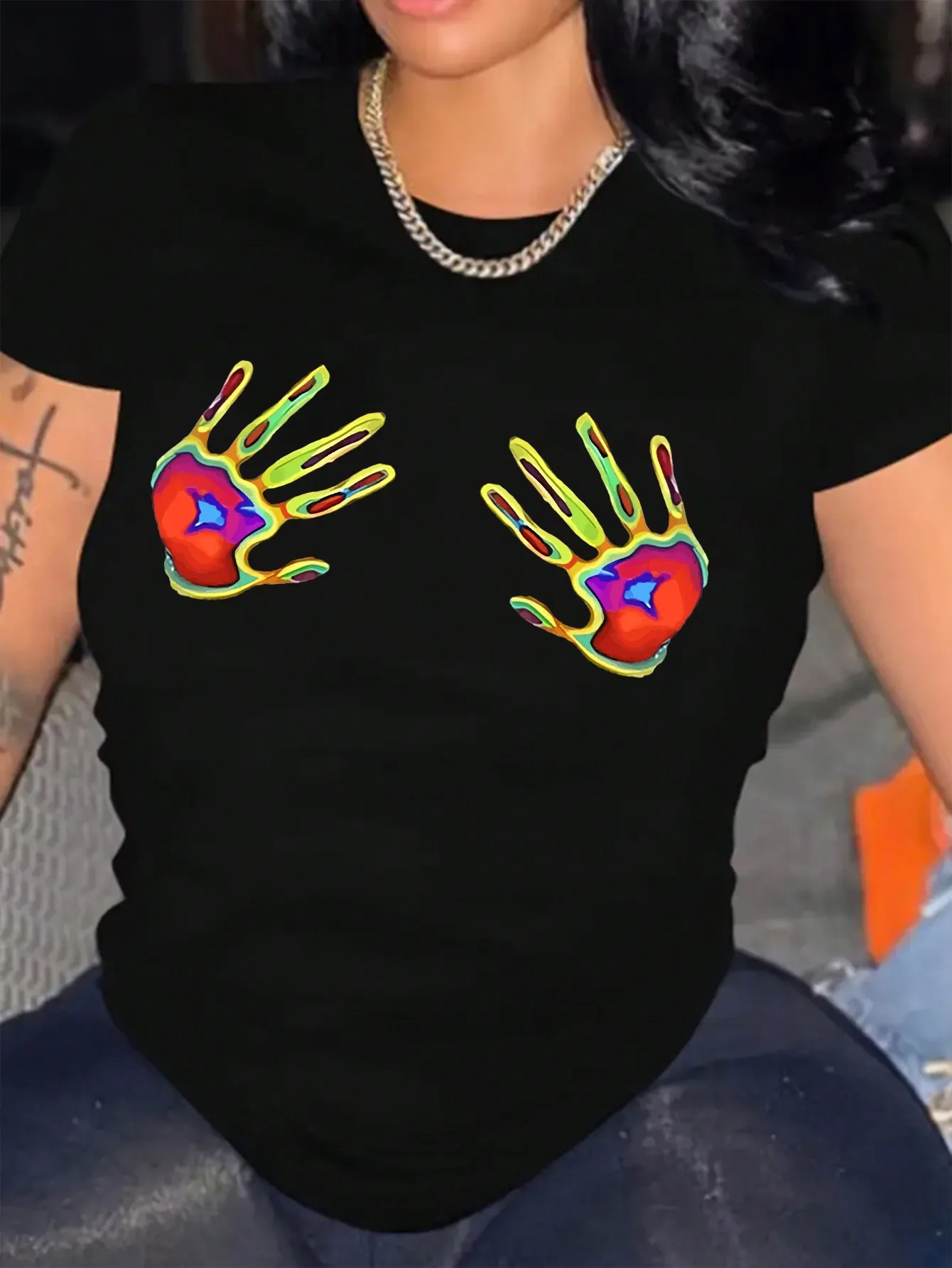 Женский Короткий Топ Y2k Сексуальная И Модная Блузка Повседневная Футболка Из