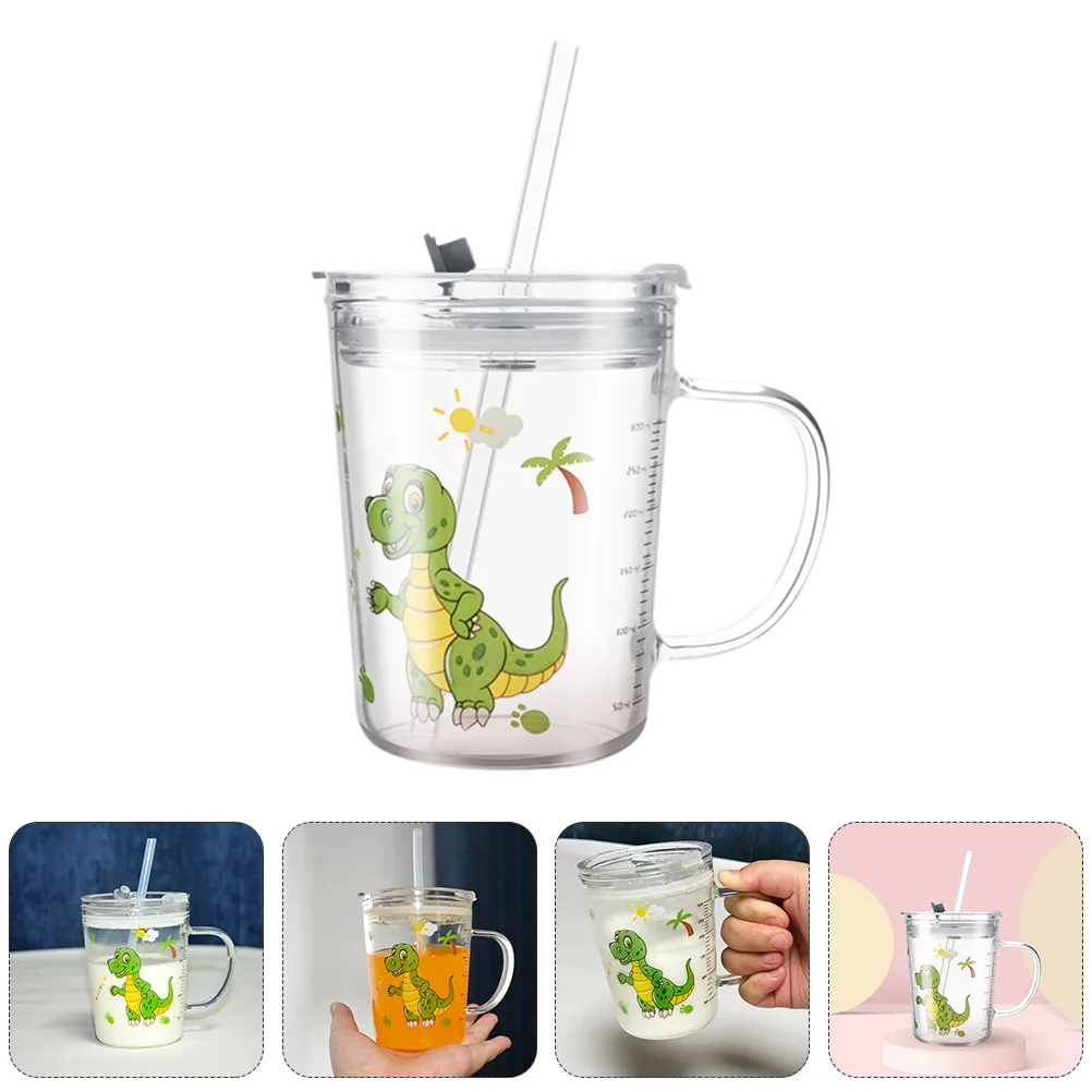 

Kids Water Cup Drinking Glasses Pudding Cups Toddler Sippy Coffee Children Tumblers Straw Toddlers Portable Bottle