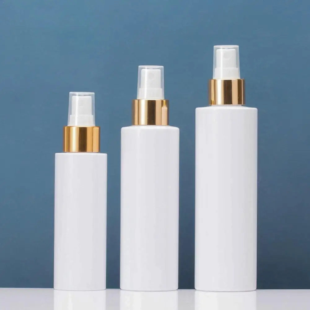 

1pc Plastic Spray Bottle With Gold Over Alcohol Cosmetic Fine Cylinder Beauty Mist Sprayer Hydrosol Toner Superfine Bottles S0Y3