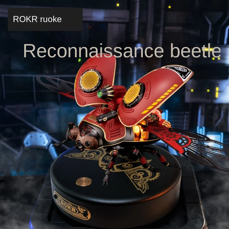 

3G model MI02 color separation glue-free reconnaissance beetle 3d stereo diy handmade mechanical punk metal