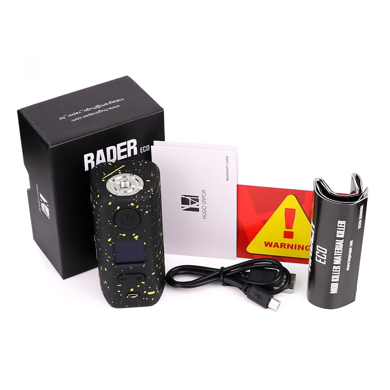Оригинальный Hugo Vapor ECO Rader 200W VV/VW/Bypass Box Mod для 510 Thread Wax Nail Sub Ohm танк-Атомайзеры -