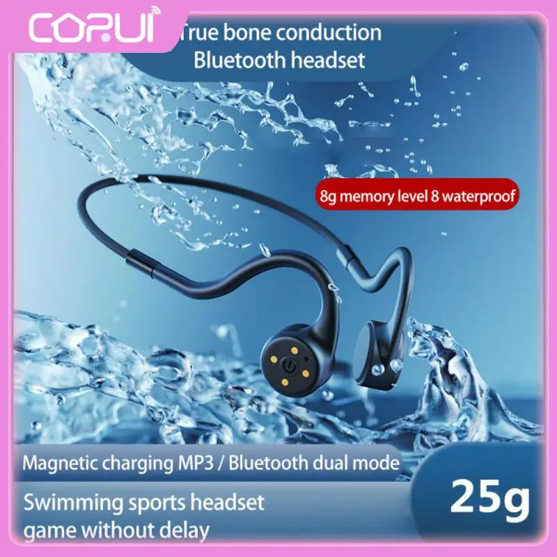 

Earphones Ipx8 Waterproof X5 Bone Conduction Headphone 8gb Storage Wireless Earphone Sport Running Wireless Earbuds