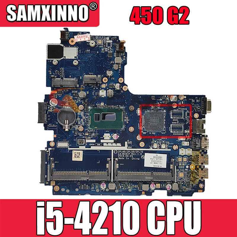 

Материнская плата для ноутбука HP 450 G2 ZPL40/ZPL50/ZPL70 LA-B181P 768058-601 768058-501 768058-001With SR1EF i5-4210 100% полностью протестирована