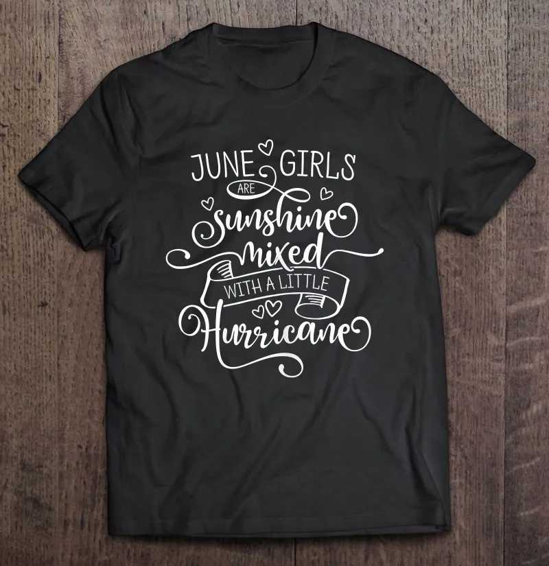 

Футболка July Girls Are Sunshine с небольшим ураганом 4 большого размера, Спортивная Женская хлопковая черная блузка для пары, рубашка для спортзала д...