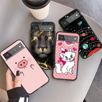 cute pig cat lion planet phone case for google pixel 6 pixel 6 pro protection coque soft tpu silicone cartoon back covers fundas