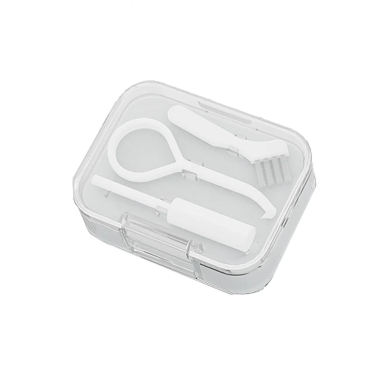 Двухслойная коробка для протезов фиксатор брекеты хранения с настроением зубов