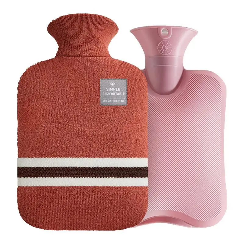 

2000ml Hot Water Bag Water Hot-water Bag With Luxurious Faux Fur Plush Cover Warm Keep on Hand Warmer Hot Water Bottle Bag