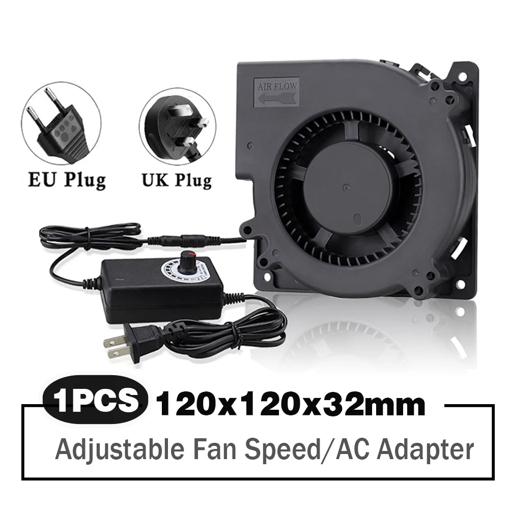 Fan W/ Ac 100v 220v Power Adapter
