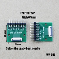 1pc 4p 6p 8p 10p 12p 14p 16p 18p 20p test board adapter double rows plate connector 2 54mm 0 5mm flip fpc soft flex cable wp 057