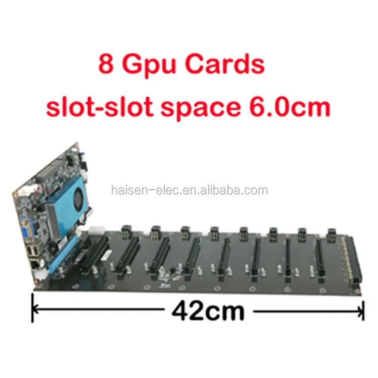 

HAISEN 8 GPU BTC ETH материнская плата для 1U устройства материнская плата корпус Intel BTC ic847 CPU материнская плата