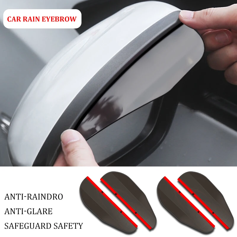 

2 piece/Pair Black Transparent Universal Auto Parts Rearview Mirror Protector Rain Cover Car Rearview Mirror Eyebrow Rain Cover