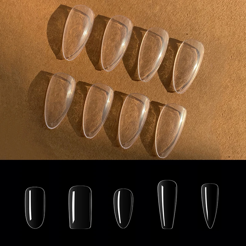

Fake Nail Clear Full Cover Coffin False Nails Transparent Nails Tips Artifical Nail With Design Accessories Tool 120/240pcs