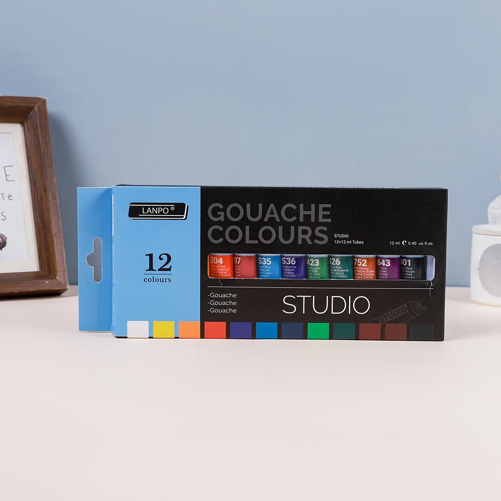 12 цветов Набор художественная живопись граффити краска акриловая Акварельная