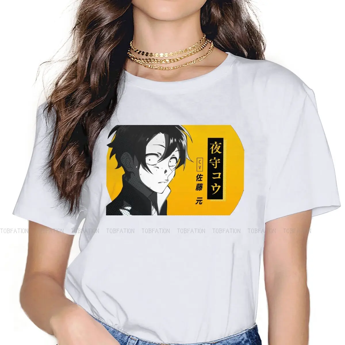 

Yamori kou Sweet Girls Women T-Shirt Call of the Night 5XL Blusas Harajuku Casual Short Sleeve Vintage Oversized Tops