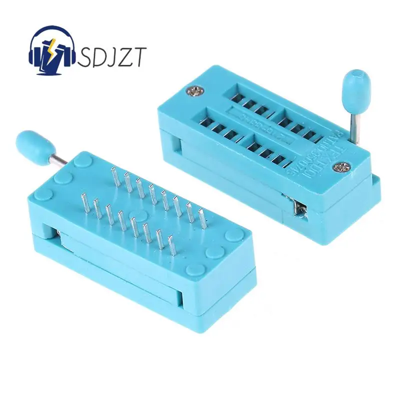 2 шт. 16P Pin 2,54 мм Зеленый DIP тестирование Универсальный ZIF IC Тип сварки