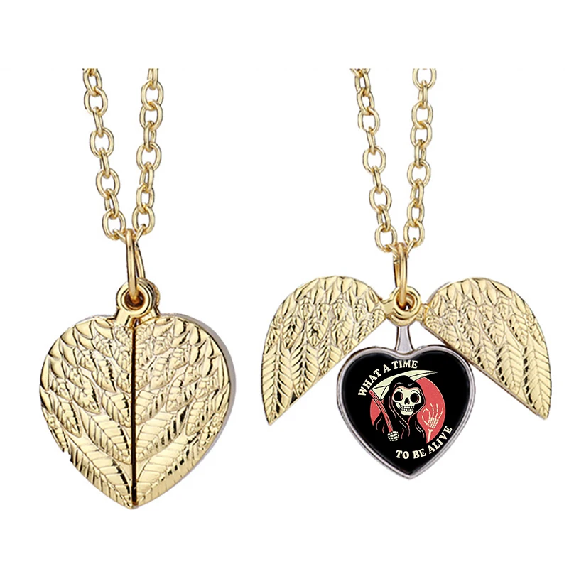 

What A Time To Be Alive Unf Heart Active Angel Wing Necklace Beautiful Pendant Fashion Jewelry