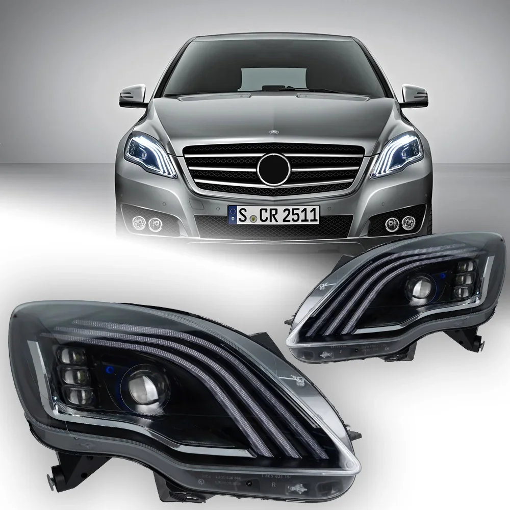 Автомобильные фары для Benz W251 линзы проектора R Class R320 R350 V251 светодиодные Drl