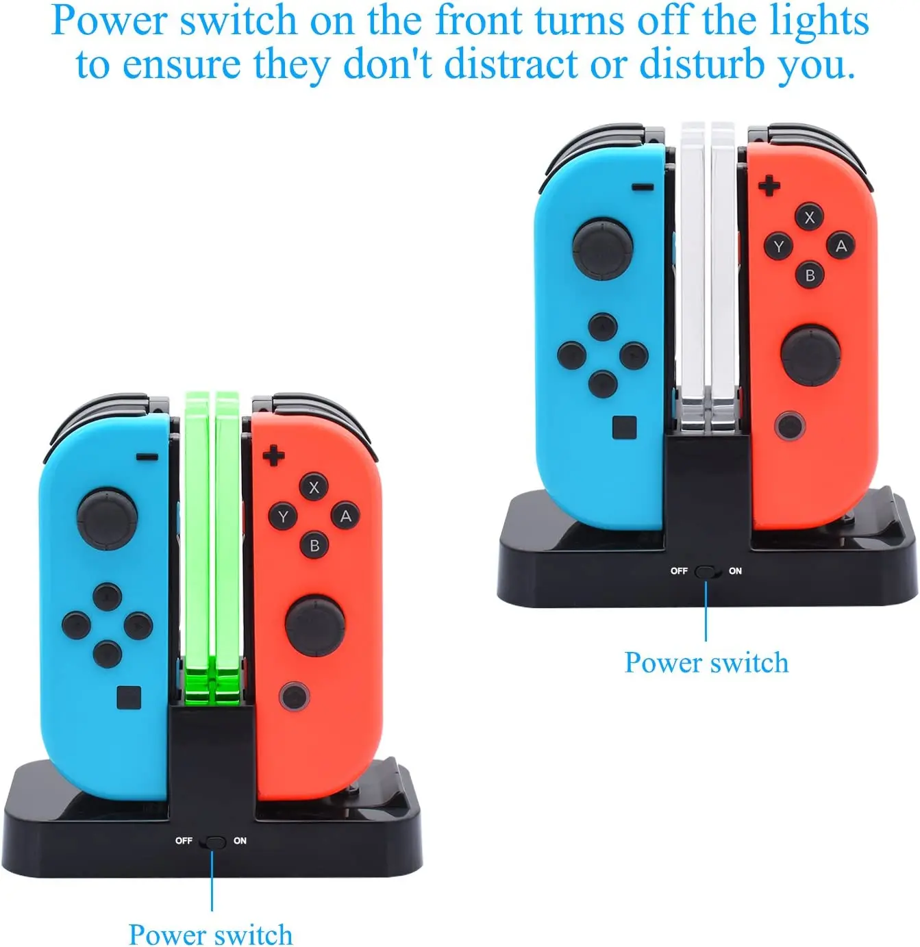 

Controller Charger for Nintendo Switch Charging Dock Stand Station for Switch Joy-con and Pro Controller with Charging Indicator