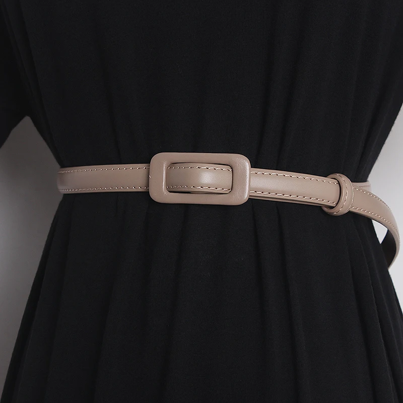 Женский ремень из натуральной кожи TB2558 модельный пояс корсет декоративный узкий