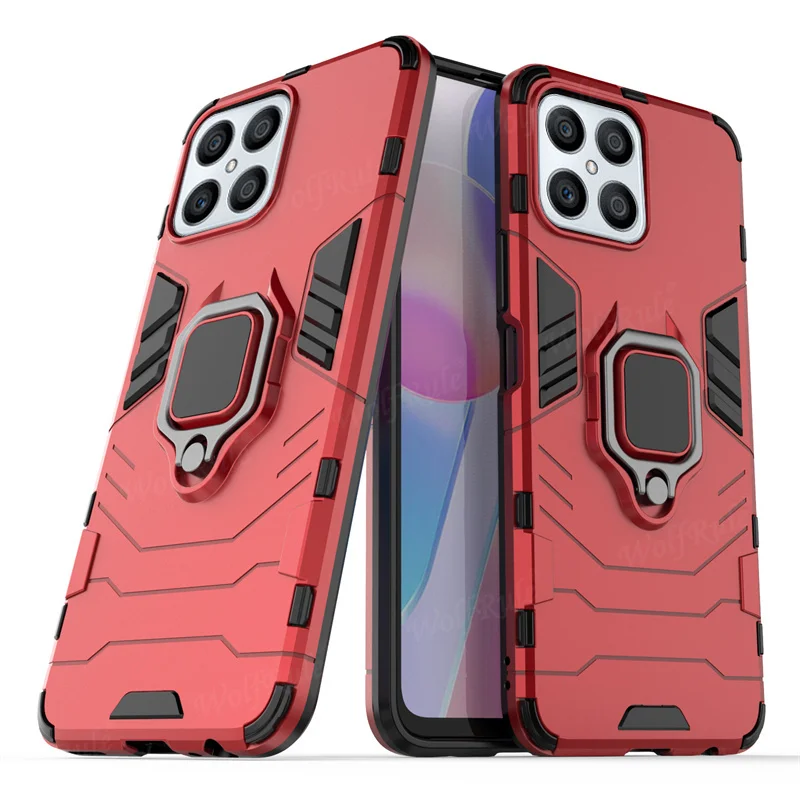 For Honor X8 Case Cover Huawei Honor X8 Capas Shockproof Phone Bumper Armor Ring Magnetic Holder Case For Honor X7 X9 X8 Fundas
