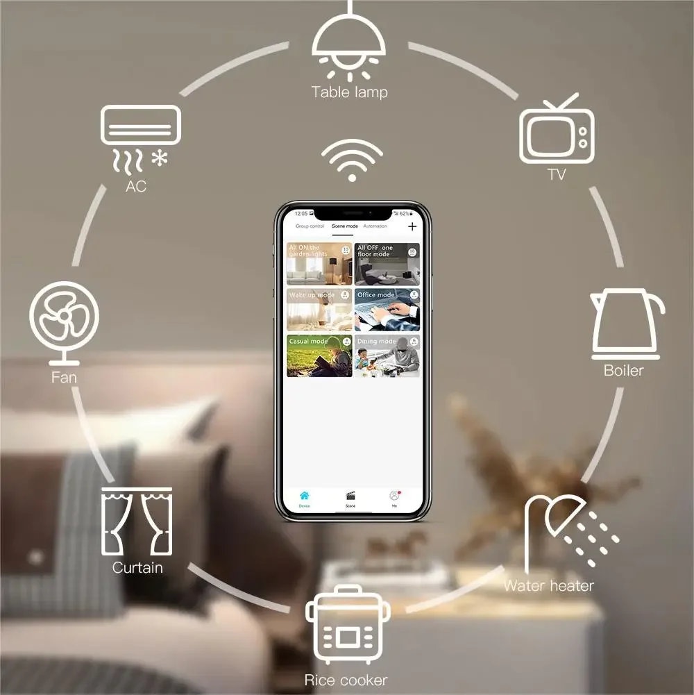 2023 год домашняя Автоматизация Lanbon 5 моделей в 1 ЖК-переключатель Wi-Fi для умного