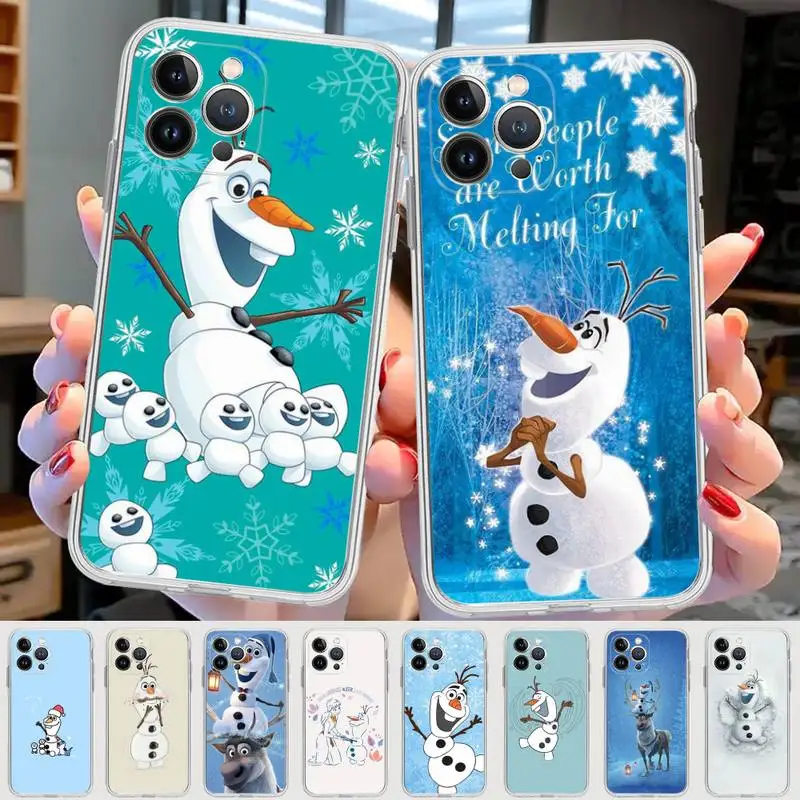

Disney Olaf Snowman Frozen Phone Case For iPhone 14 11 12 13 Mini Pro XS Max Cover 6 7 8 Plus X XR SE 2020 Funda Shell