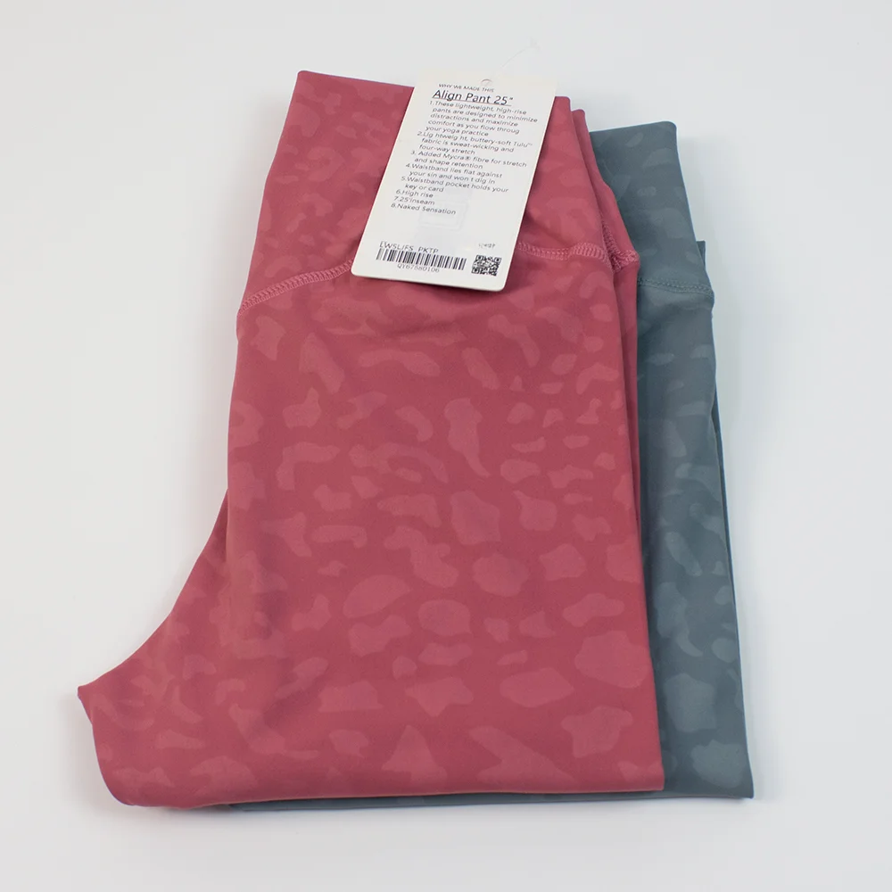 With Logo Tie Dye Spotted Leopard Print Leggings High Waist  Naked Feeling Breathabl Women Gym Sports Workout Yoga Pants