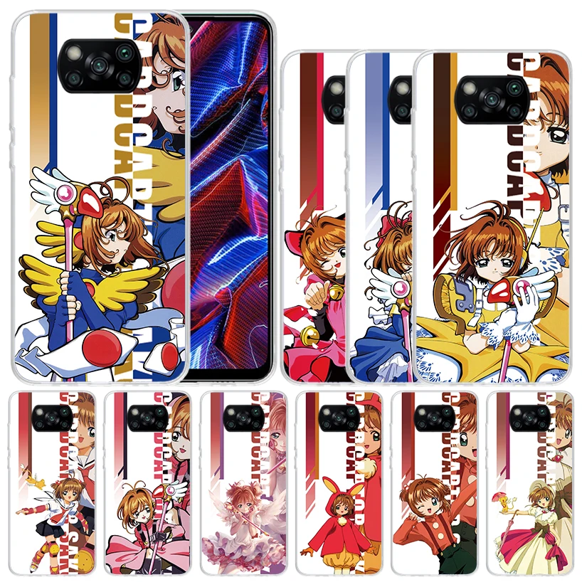 Милый мягкий чехол с аниме-кардcaptor Sakura для Xiaomi Poco X5 Pro X4 Gt X3 Nfc M5S телефона рисунком