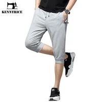 kenntrice mens sweatpants casual cotton slim fit jogging capris baggy fitness workout trousers 2022 summer thin sweatshorts