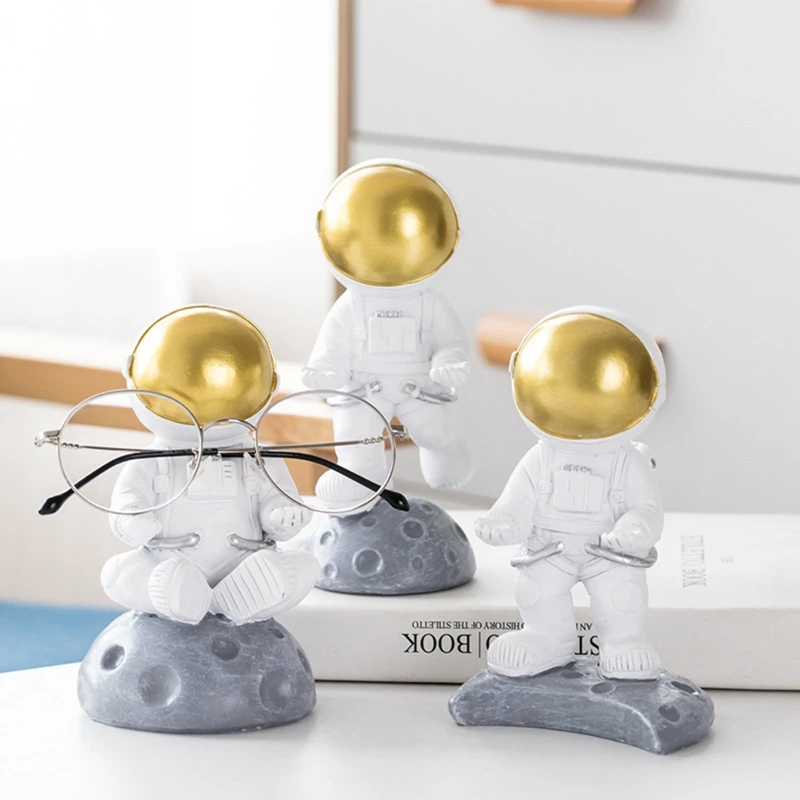 

Astronaut Glasses Holder Resin Eyeglasses Display Stand Craft Funny Desktop Ornament Statues Kids Toys Gift Creative Table Decor