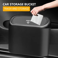 universal hanging car trash garbage can flip lid dustbin interior organizer box auto stowing tidying waste container accessories