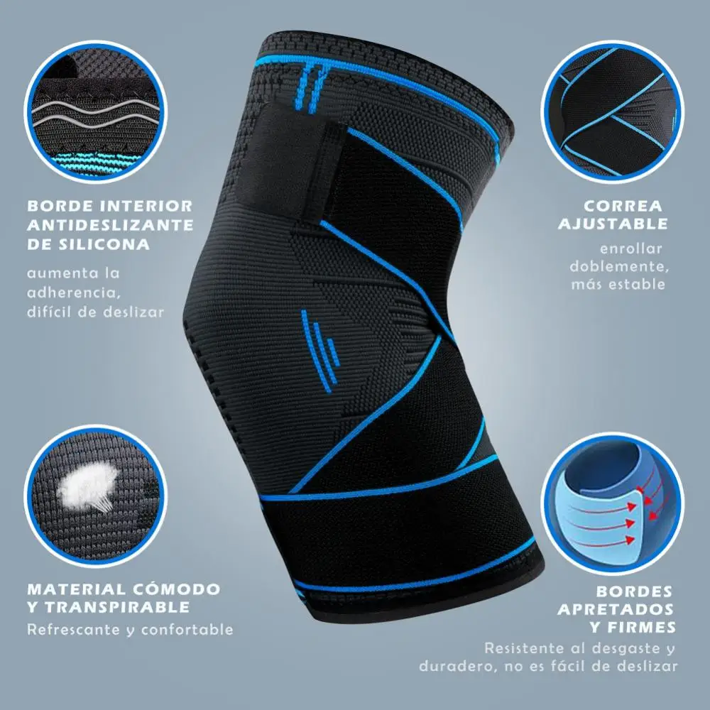 

Nylon Anti-skid Basketball Kneepads Knitted Sports Knee Protection Breathable Knee Pads 1 Pair High Quality Knee Protection Pad