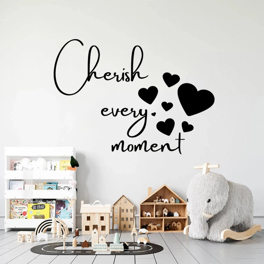 

Wall Decals Cherish Every Moment Quotes Stickers Removable Vinyl Love Murals For Bedroom Livingroom Home Decor Poster HJ1756