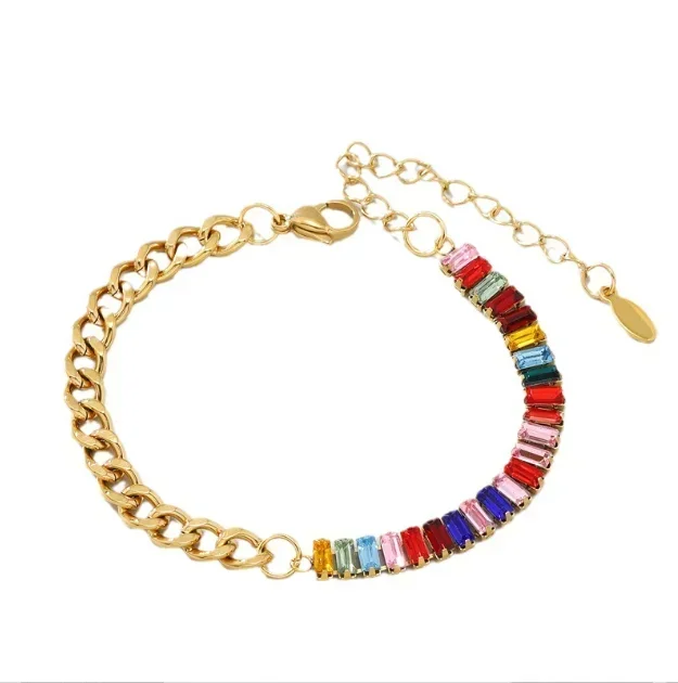 Ювелирные изделия FFashion новый браслет с кристаллами Swarovsk трендовый красочный из