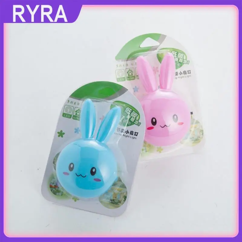 

Прикроватная мини-лампа с вилкой для детей, детские подарки, мультяшный кролик, Европейская и американская вилка, Настенная светодиодная ла...