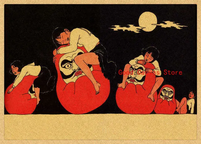 

WTQ Ретро Аниме Постеры на холсте