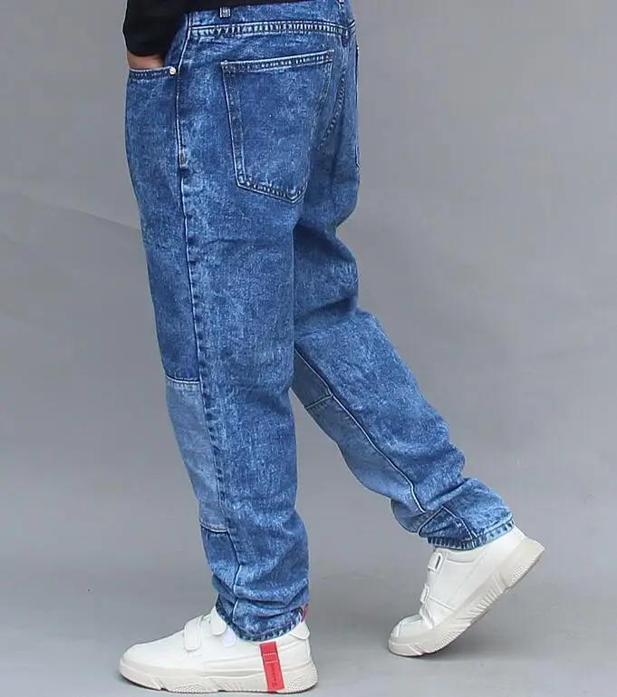 2021 Men Jeans Hip Hop Harem Jeans Men  Loose Baggy Jeans Street Style Collapse Pants Feet Denim Pants