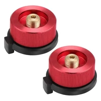 2 pcs camping gas adapter convertor stove connection for butane canister to screw gas cartridge