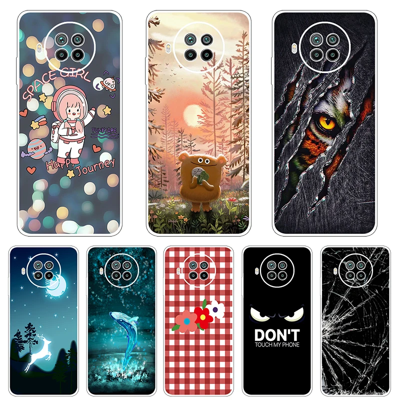 

Cartoon For Xiaomi 10T LITE 5G Phone Cases Flower Pattern Xiaomi 10i Silicon Back Cover Protective Tpu Cases RedMi note9 pro 5G