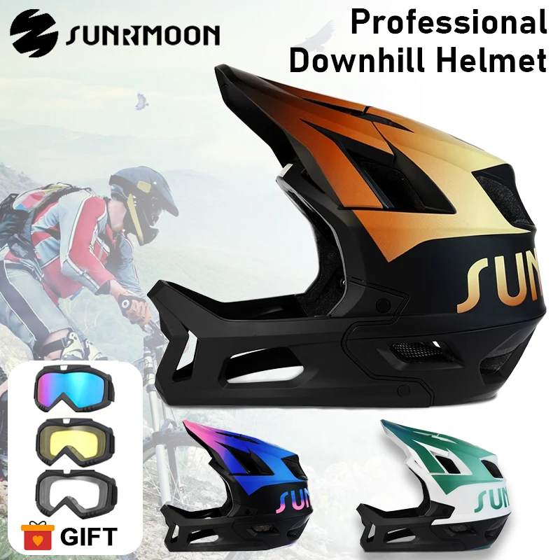 

SUNRIMOON Downhill Bike Helmet Full Face MTB Cycling Helmet 26 Vents Breathable Anti-collision Outdoor Sports Bicycle Helmets